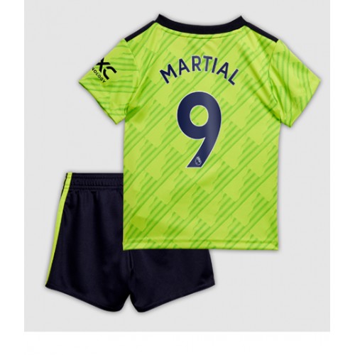 Fotbalové Dres Manchester United Anthony Martial #9 Dětské Alternativní 2022-23 Krátký Rukáv (+ trenýrky)